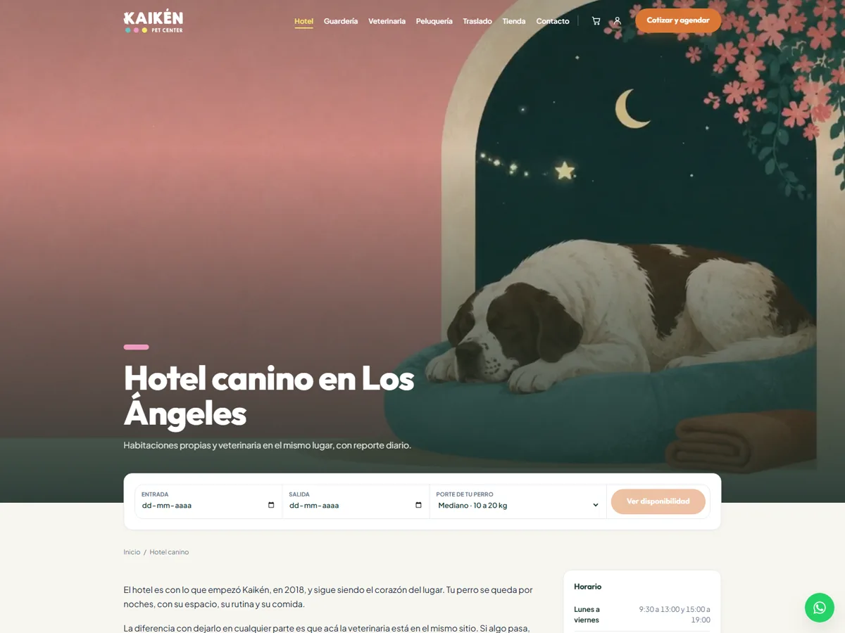 Kaikén - Hotel canino con disponibilidad en línea